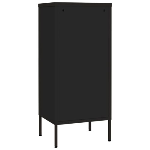 Industrial Steel Storage Cabinet Locker Rack Shelf Table Black 42.5x35x101.5cm - Image 5