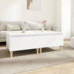 Side Tables 2pcs White 50x46x35cm Engineered Wood