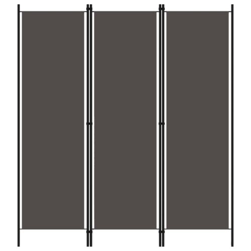 3-Panel Room Divider Anthracite 150x180cm