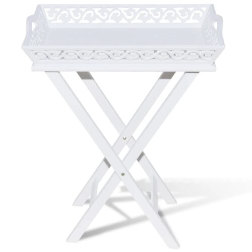 Side Table with Tray White - Image 3