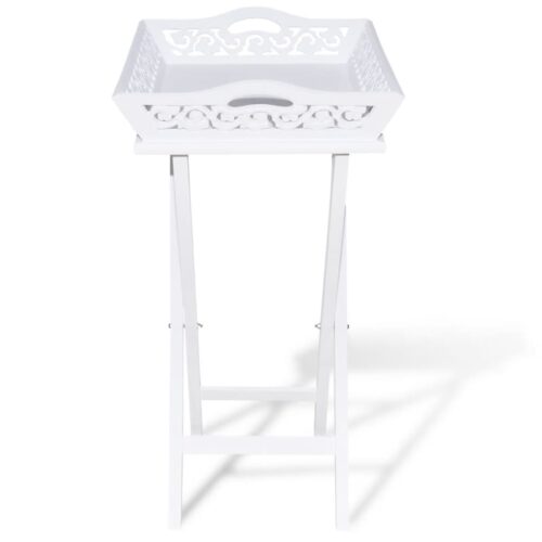 Side Table with Tray White - Image 5