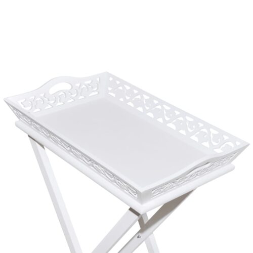 Side Table with Tray White - Image 6