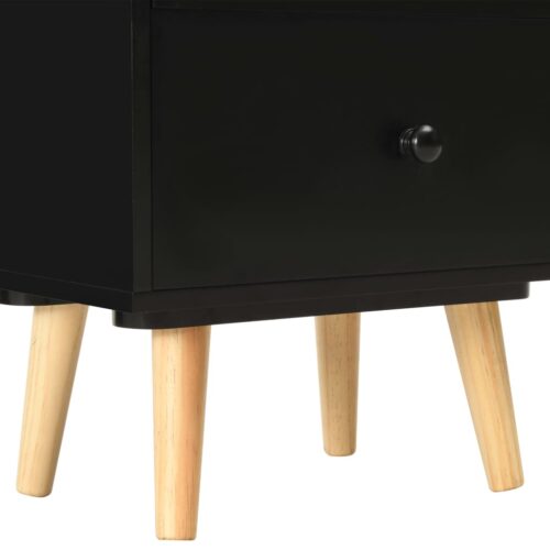 Bedside Cabinets 2pcs Black 40x30x50cm Solid Pinewood - Image 7