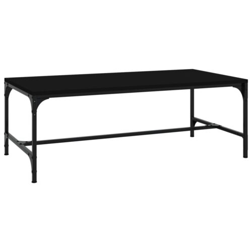 Coffee Table Black 100x50x35cm Engineered Wood - Image 2
