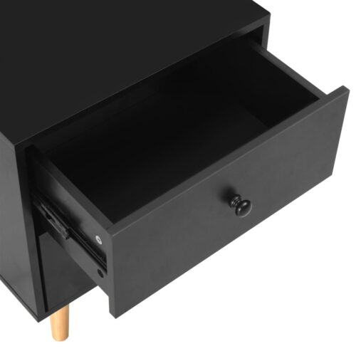 Bedside Cabinets 2pcs Black 40x30x50cm Solid Pinewood - Image 9