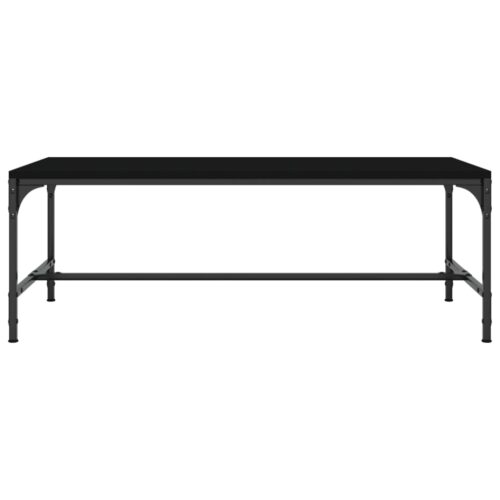 Coffee Table Black 100x50x35cm Engineered Wood - Image 4