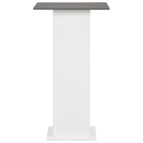 Bar Table White Anthracite Grey 60x60x110cm - Image 3