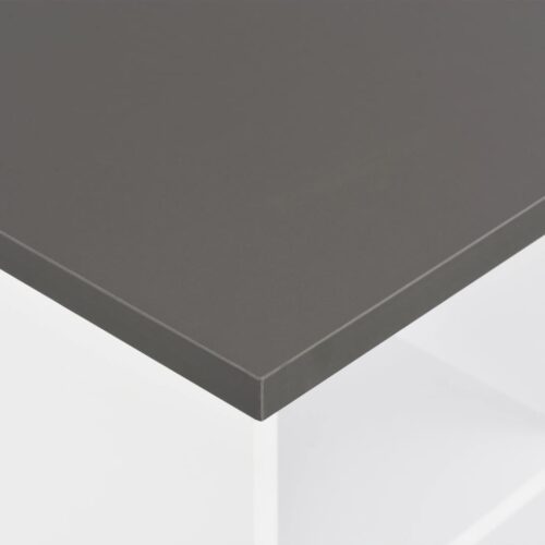 Bar Table White Anthracite Grey 60x60x110cm - Image 4