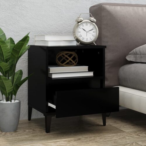 Bedside Cabinets 2pcs Black 40x35x50cm - Image 3