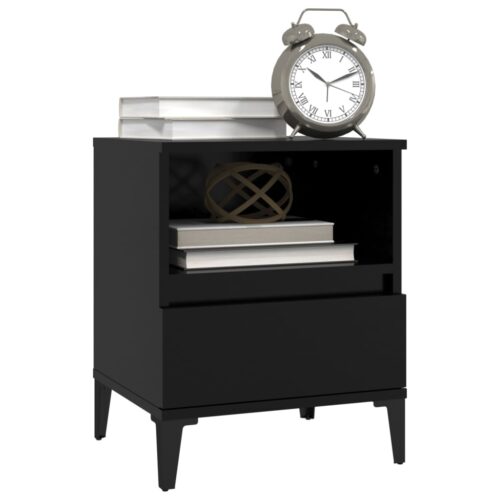 Bedside Cabinets 2pcs Black 40x35x50cm - Image 4