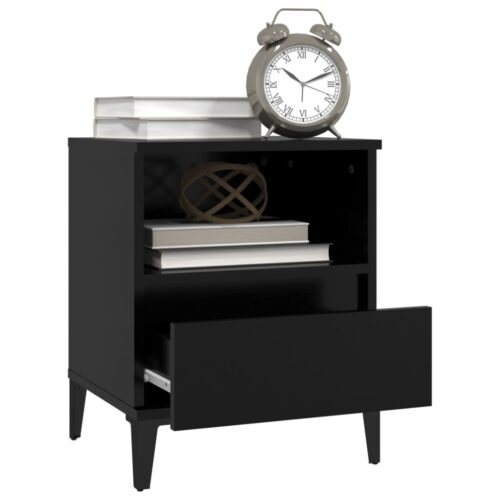 Bedside Cabinets 2pcs Black 40x35x50cm - Image 5