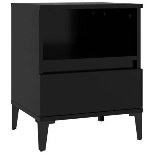Bedside Cabinets 2pcs Black 40x35x50cm - Image 6