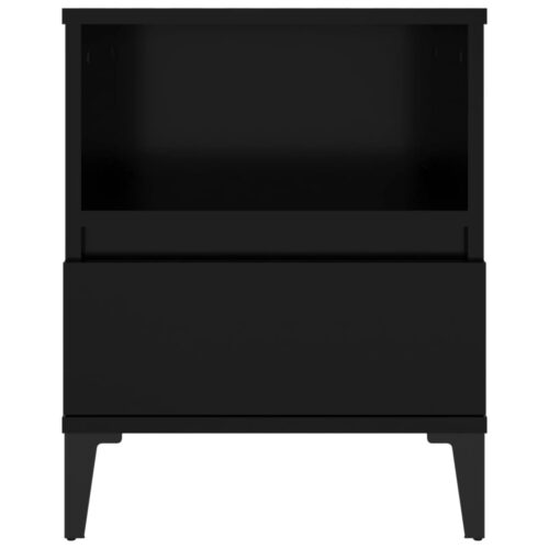 Bedside Cabinets 2pcs Black 40x35x50cm - Image 7