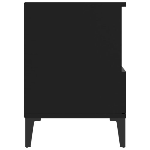 Bedside Cabinets 2pcs Black 40x35x50cm - Image 9