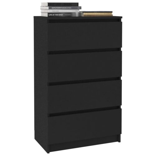 Sideboard Black 60x35x98.5cm Engineered Wood - Image 3