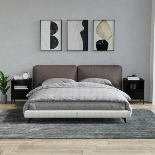 Bedside Cabinets 2pcs Black 40x35x50cm - Image 12