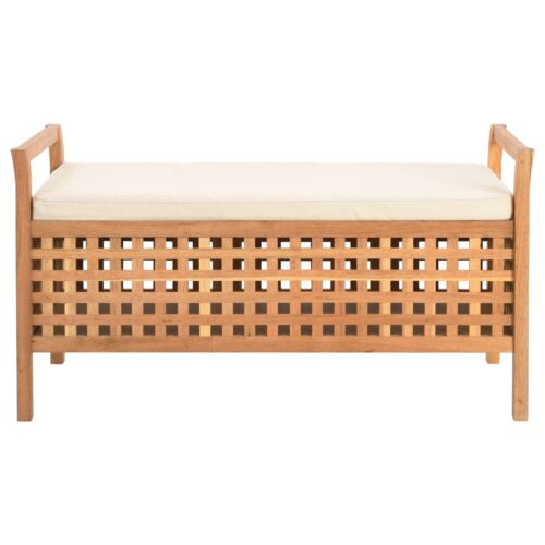 Storage Bench 93x49x49cm Solid Walnut Wood - Image 2