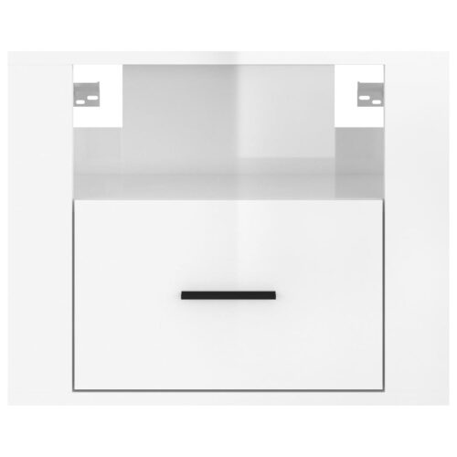 Wall-mounted Bedside Cabinets 2pcs High Gloss White 50x36x40cm - Image 6