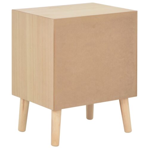 Bedside Cabinet with 2 Drawers 40x30x49.5cm Solid Pinewood - Image 5
