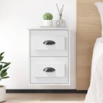 Wall-mounted Bedside Cabinets 2pcs White 41.5x36x53cm