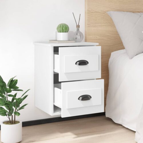 Wall-mounted Bedside Cabinets 2pcs White 41.5x36x53cm - Image 4