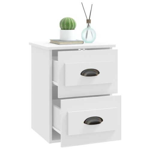Wall-mounted Bedside Cabinets 2pcs White 41.5x36x53cm - Image 6