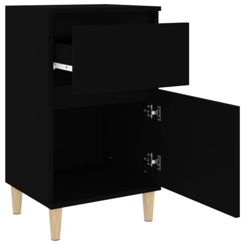 Bedside Cabinets 2pcs Black 40x35x70cm - Image 8