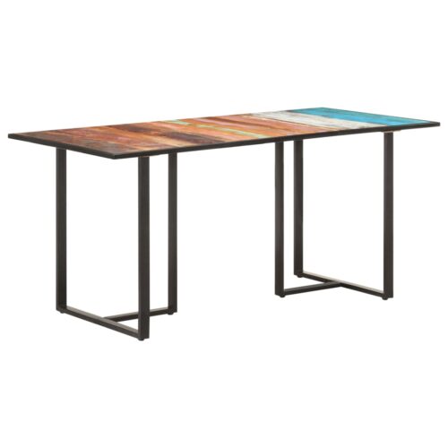 Dining Table 160cm Solid Reclaimed Wood - Image 9