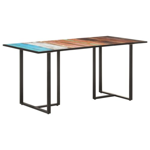 Dining Table 160cm Solid Reclaimed Wood - Image 10