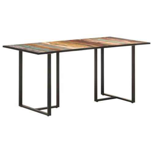 Dining Table 160cm Solid Reclaimed Wood - Image 12