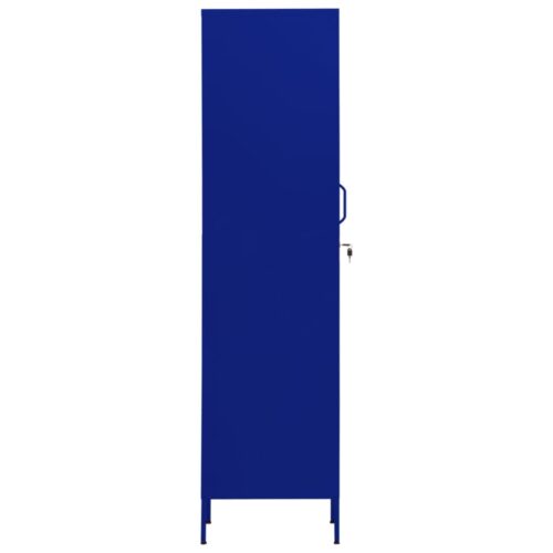 Steel Locker Cabinet Gym School Office Tall Storage Cupboard Navy Blue 35x46x180cm - Image 4