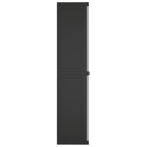 Outdoor Storage Cabinet Grey Black 65x37x165cm PP - Image 5