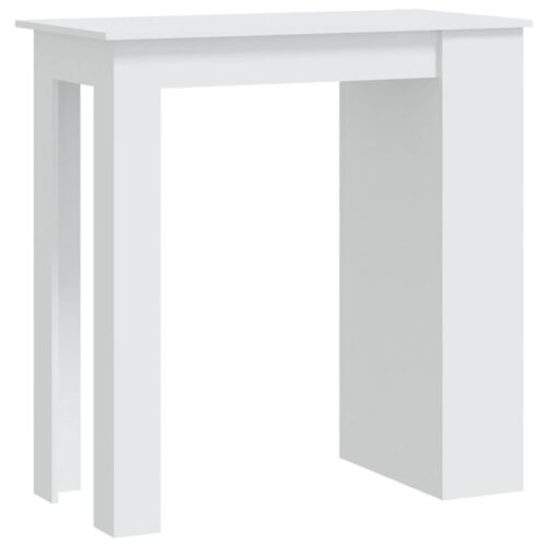 Bar Table with Storage Rack White 102x50x103.5cm Engineered Wood - Image 2