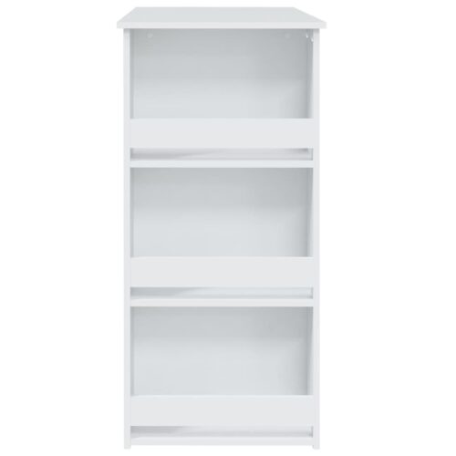 Bar Table with Storage Rack White 102x50x103.5cm Engineered Wood - Image 6