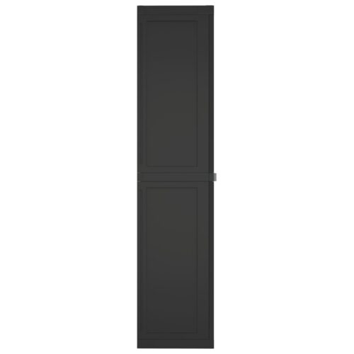 Outdoor Storage Cabinet Black 65x37x165cm PP - Image 5