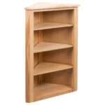Corner Shelf 59x36x100cm Solid Oak Wood