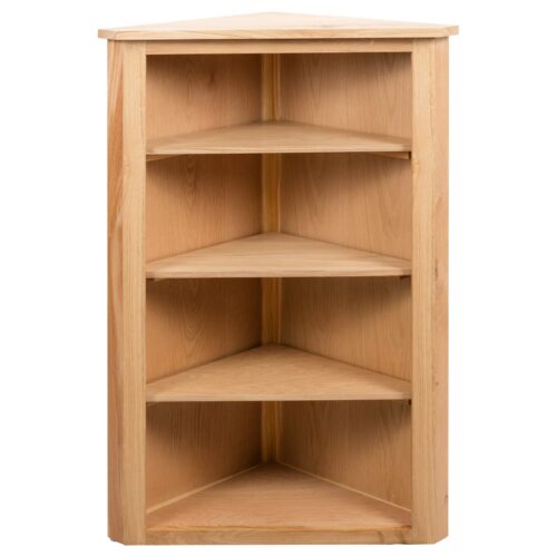 Corner Shelf 59x36x100cm Solid Oak Wood - Image 2