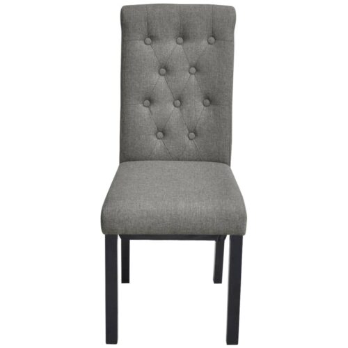Dining Chairs 2pcs Light Grey Fabric - Image 3