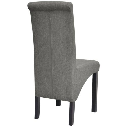 Dining Chairs 2pcs Light Grey Fabric - Image 5