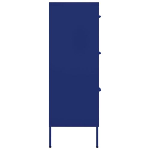 Drawer Cabinet Navy Blue 80x35x101.5cm Steel - Image 4