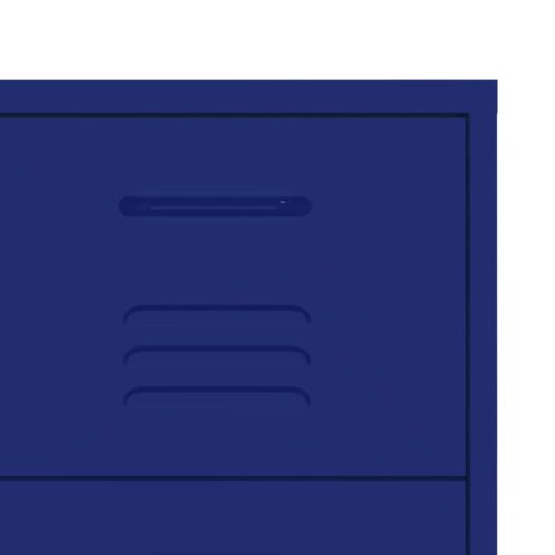 Drawer Cabinet Navy Blue 80x35x101.5cm Steel - Image 7