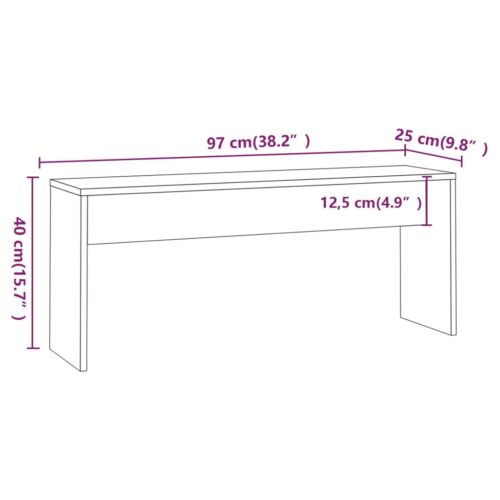 3-Piece Dining Set Smoked Oak Engineered Wood - Image 11