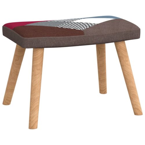 Relaxing Chair with a Stool Patchwork Fabric - Image 7