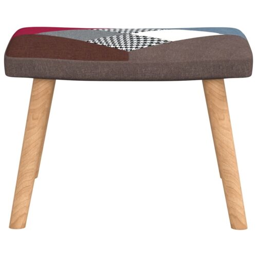 Relaxing Chair with a Stool Patchwork Fabric - Image 8