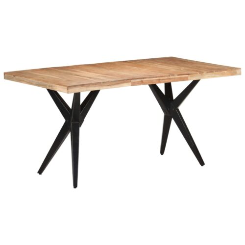 Dining Table 160x80x76cm Solid Acacia Wood - Image 8