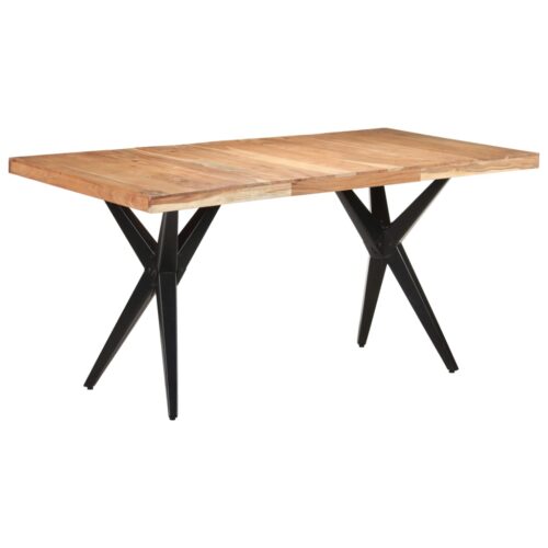 Dining Table 160x80x76cm Solid Acacia Wood - Image 12