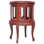 Vitrine Cabinet Brown 50x50x76cm Solid Mahogany Wood