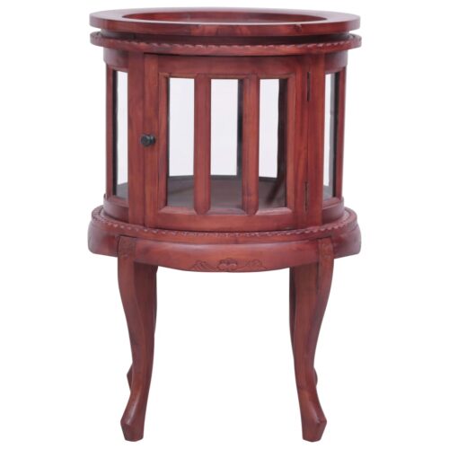 Vitrine Cabinet Brown 50x50x76cm Solid Mahogany Wood - Image 2
