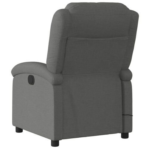 Massage Recliner Chair Dark Grey Fabric - Image 4