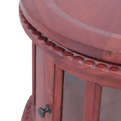 Vitrine Cabinet Brown 50x50x76cm Solid Mahogany Wood - Image 6